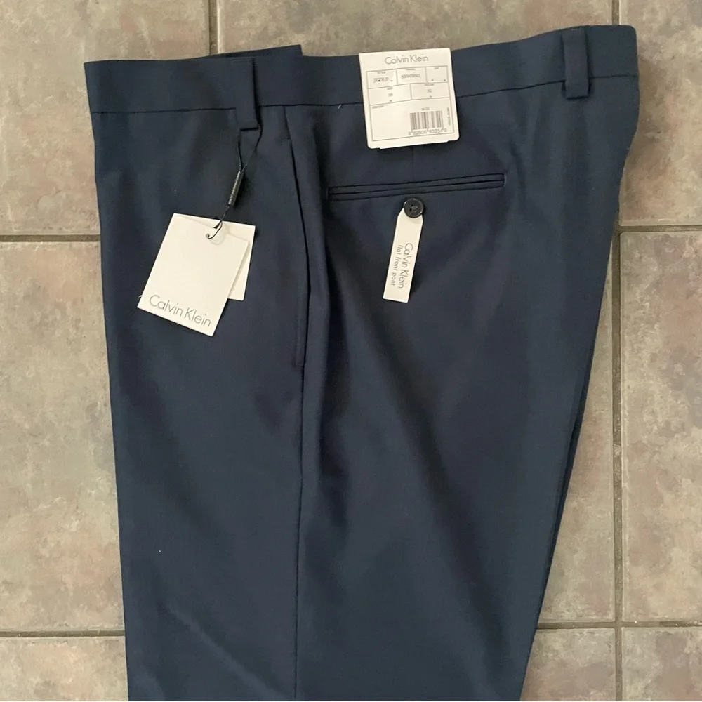 Calvin Klein Flat‎ Front Pant Suit Separates 38x32 Style JRDLP Fabric S8W0041